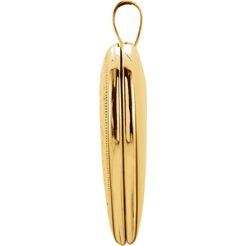14k Yellow Gold 20.75x19.25mm Child & Mother Heart Locket