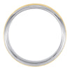5.5mm Stainless Steel Domed Band with 18K Yellow Inlay, Size 6.5