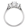 14k White Gold 1 CTW Diamond 3 Stone Anniversary Ring, Size 7