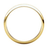14k Yellow Gold 3mm Half Round Tapered Band, Size 6