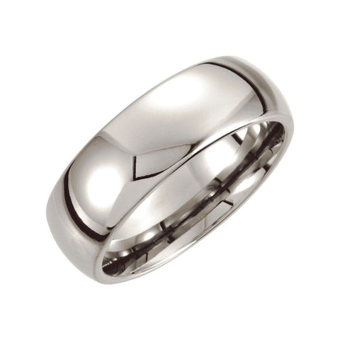 Cobalt 8mm Slightly Domed Band Size 9.5