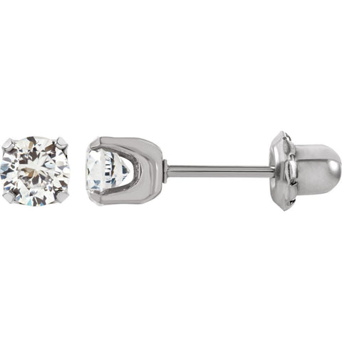 Stainless Steel 5mm Round Piercing Earrings