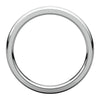 14k White Gold 4mm Comfort Fit Edge Band , Size 7