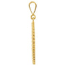 14k Yellow Gold Beaded Cushion Silhouette Pendant