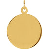 14k Yellow Gold 14.75mm Round St. Florian Medal