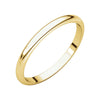 02.00 mm Half Round Band in 14K Yellow Gold ( Size 10 )