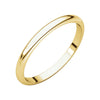 02.00 mm Half Round Band in 10K Yellow Gold ( Size 9.5 )