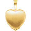 Gold Plated Sterling Silver Cross Heart Locket with Epoxy