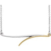 14k White & Yellow Gold Freeform 16-inch Necklace