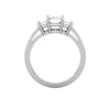 Platinum 4.5x4.5mm Round 1 CTW Diamond 3-Stone Engagement Ring, Size 7