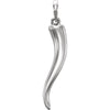 Sterling Silver 24mm Horn Pendant