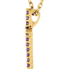 14k Yellow Gold Amethyst Cross 16" Necklace