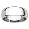 Sterling Silver 7mm Half Round Band, Size 6