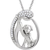 1/10 CTTW Tender Voices Puppy Love Necklace in Sterling Silver