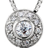 1/6 CTTW Diamond Necklace in 14k White Gold