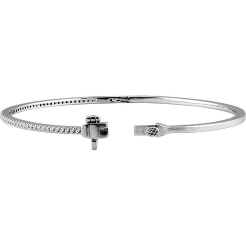 14k White Gold 1/2 CTW Diamond Pavé 7" Bracelet