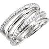 3/8 CTTW I1, G-H Diamond Ring in 14K White Gold ( Size 6 )