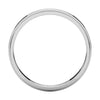 14k White Gold 3mm Flat Edge Band, Size 7.5