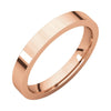 03.00 mm Flat Comfort-Fit Wedding Band Ring in 14k Rose Gold (Size 8 )