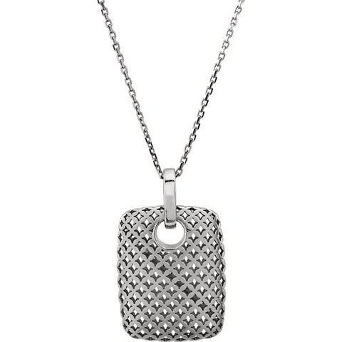14k White Gold 1/8 CTW Diamond Pierced Style 18" Necklace
