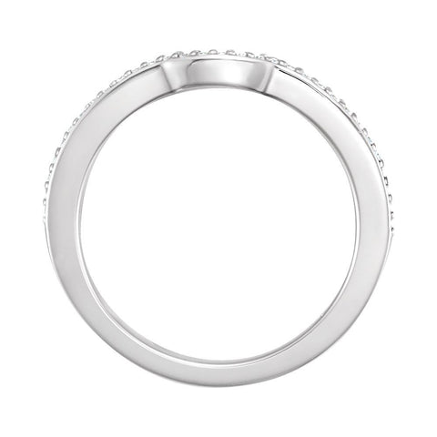 14k White Gold 1/6 CTW Diamond Band, Size 7