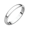 Sterling Silver 4mm Half Round Light Band, Size 7