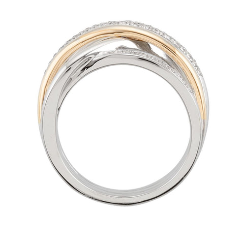 14K White & Yellow Gold 1/3 CTW Diamond Ring, Size 7