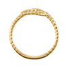 14k Yellow Gold .025 CTW Diamond Rope Knot Ring Size 7