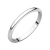 02.00 mm Half Round Wedding Band Ring in Sterling Silver (Size 8.5 )