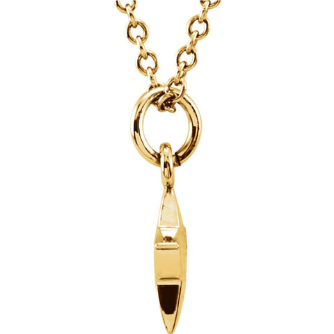 14k Yellow Gold Tiny Posh Star 16-18" Necklace