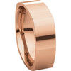 14k Rose Gold 6mm Square Comfort Fit Band, Size 10