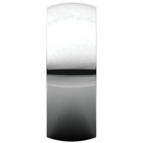 14k White Gold 10mm Heavy Comfort Fit Band, Size 9.5