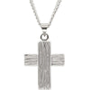 Sterling Silver The Rugged Cross Pendant or Necklace With Box (24.00 Inch)