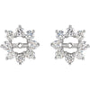 14k White Gold Diamond Earring Jacket