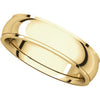 14k Yellow Gold 5mm Comfort Fit Edge Band , Size 8