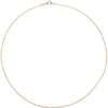 14k Rose Gold 1mm Solid Cable 16" Chain