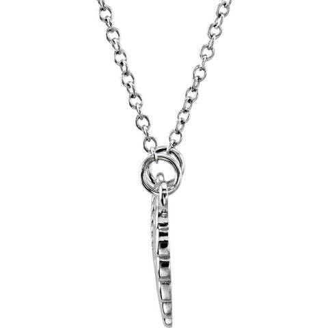 14k White Gold Angel Wings 16-18" Necklace