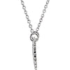 14k White Gold Angel Wings 16-18" Necklace