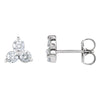 14K White Gold 1 1/5 CTW Three-Stone Diamond Earrings