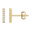 14k Yellow Gold 1/10 ctw. Diamond Vertical Bar Earrings