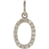 14k White Gold 0.08 ctw. Diamond Numeric Charm or Pendant