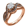 5/8 CTW Diamond Engagement Ring in 14K Rose Gold (Size 6)