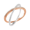 14k Rose Gold & White Gold 1/6 ctw. Diamond Ring, Size 7