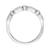 14k White Gold 1/10 CTW Diamond Stackable Ring, Size 7