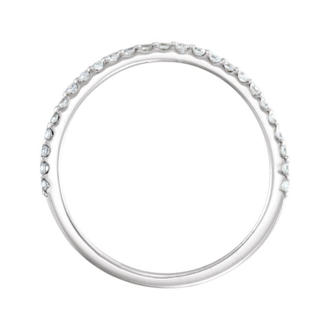 14k White Gold 1/4 CTW Diamond Band, Size 7
