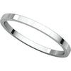 14k White Gold 1.5mm Flat Band, Size 8