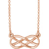 14k Rose Gold Infinity-Style Knot Design 18-inch Necklace