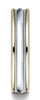 Benchmark-14K-Two-Toned-Gold-4mm-Comfort-Fit-High-Polished-Carved-Design-Band-with-Milgrain--Size-6.5--CF15401314KWY06.5