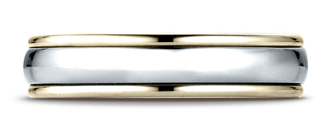 Benchmark-14K-Two-Toned-Gold-4mm-Comfort-Fit-High-Polished-Carved-Design-Wedding-Band-Ring--Size-6.25--CF1540814KWY06.25