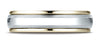 Benchmark-14K-Two-Toned-Gold-6mm-Comfort-Fit-High-Polished-Carved-Design-Wedding-Band-w/-Milgrain--Sz-6.25--CF15601314KWY06.25